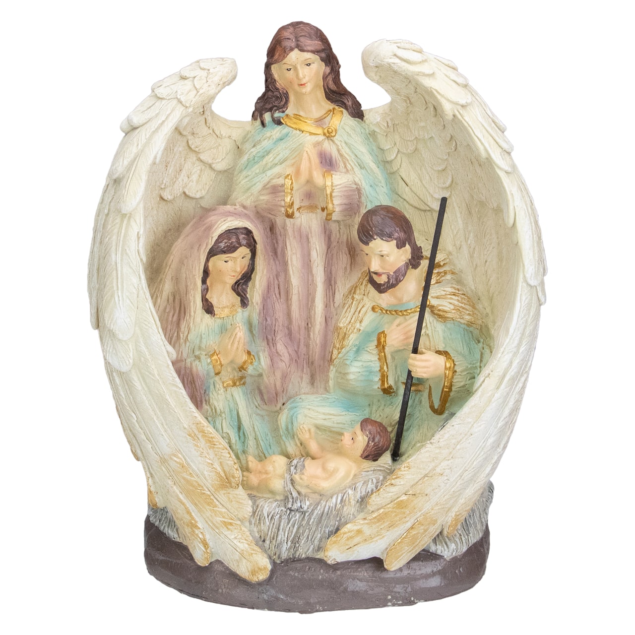 11.25'' Holy Family and Angel Christmas Nativity Decoration